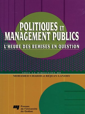 cover image of Politiques et management publics